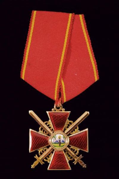 Ordine di Sant'Anna con spade  - Asta Medaglie, Decorazioni e Ordini - Associazione Nazionale - Case d'Asta italiane