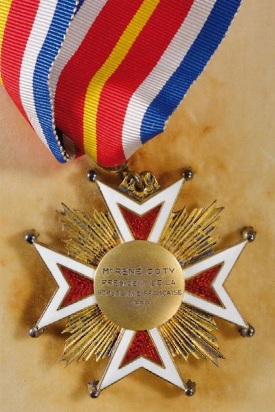 Rene Coty, Presidente della Repubblica  - Asta Medaglie, Decorazioni e Ordini - Associazione Nazionale - Case d'Asta italiane