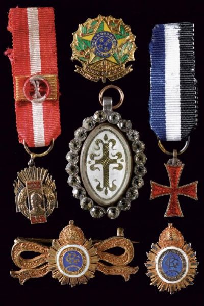 Lotto di sei miniature  - Asta Medaglie, Decorazioni e Ordini - Associazione Nazionale - Case d'Asta italiane