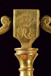 Rara chiave da Ciambellano con monogramma L1  - Asta Medaglie, Decorazioni e Ordini - Associazione Nazionale - Case d'Asta italiane