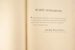 Bellissimo cofanetto contenente gli statuti dell'ordine della corona di ferro  - Asta Medaglie, Decorazioni e Ordini - Associazione Nazionale - Case d'Asta italiane