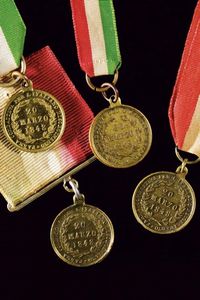 Lotto di quattro medaglie  - Asta Medaglie, Decorazioni e Ordini - Associazione Nazionale - Case d'Asta italiane