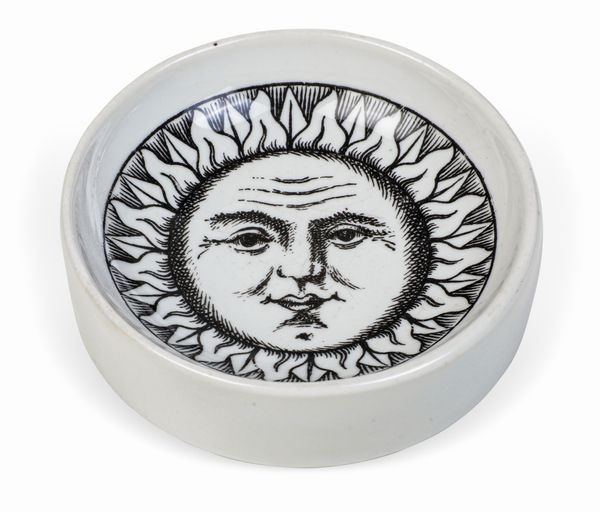 Svuotatasche Sole.<BR>Milano, Manifattura Fornasetti, 1950 circa.  - Asta Maioliche e Porcellane - Associazione Nazionale - Case d'Asta italiane