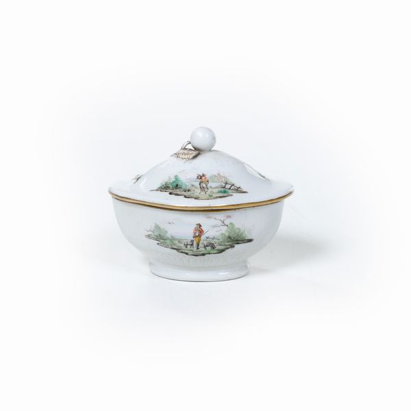 Zuccheriera.<BR>Nove, Manifattura Antonibon-Parolin, 1790-1800.<BR>  - Asta Maioliche e Porcellane - Associazione Nazionale - Case d'Asta italiane