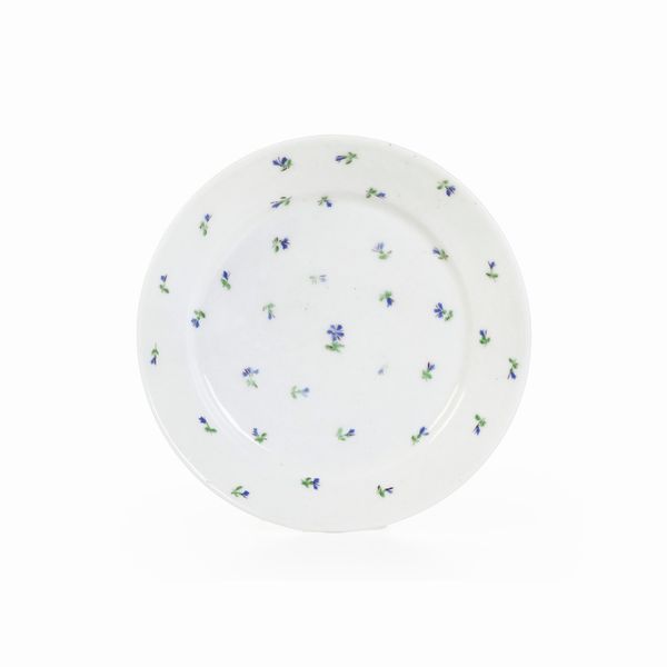 Piatto.<BR>Torino, Manifattura di Vinovo, periodo Lomello, 1815 -1825.  - Asta Maioliche e Porcellane - Associazione Nazionale - Case d'Asta italiane