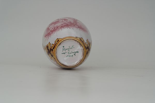 Vaso.<BR>Bologna, Manifattura Minghetti, met del XX secolo circa.  - Asta Maioliche e Porcellane - Associazione Nazionale - Case d'Asta italiane