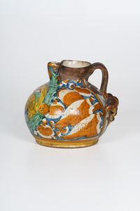 Boccale.<BR>Officina marchigiana (Pesaro ?), XVI-XVII secolo.<BR>  - Asta Maioliche e Porcellane - Associazione Nazionale - Case d'Asta italiane