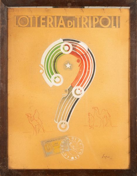 Severo Pozzati “Sepo” : Lotteria di Tripoli  - Asta Manifesti d'Epoca e Collectible - Associazione Nazionale - Case d'Asta italiane
