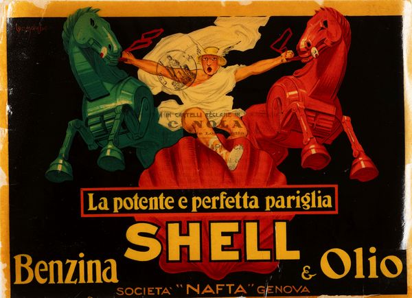 Jean D'Ylen : Benzina e Oli Shell  - Asta Manifesti d'Epoca e Collectible - Associazione Nazionale - Case d'Asta italiane
