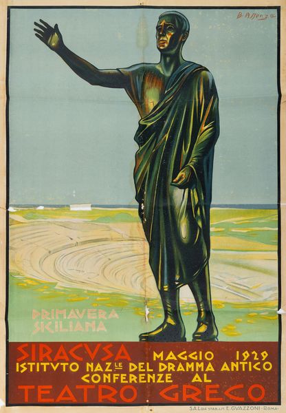 B. Assenza : Teatro Greco di Siracusa  - Asta Manifesti d'Epoca e Collectible - Associazione Nazionale - Case d'Asta italiane