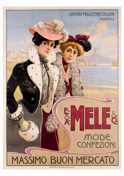 Achille Beltrame : Mele & C. Mode Confezioni  - Asta Manifesti d'Epoca e Collectible - Associazione Nazionale - Case d'Asta italiane