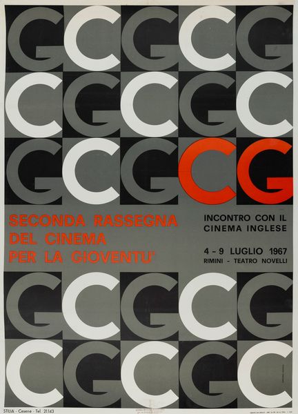 Giancarlo Valentini : Seconda Rassegna del Cinema per la Giovent - Rimini (Teatro Novelli)  - Asta Manifesti d'Epoca e Collectible - Associazione Nazionale - Case d'Asta italiane