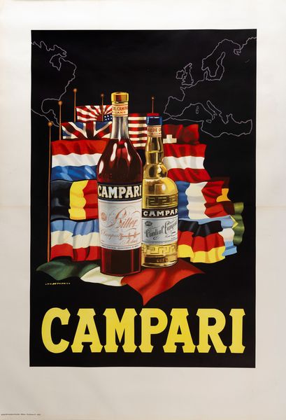 Nino Nanni : Campari Mondo  - Asta Manifesti d'Epoca e Collectible - Associazione Nazionale - Case d'Asta italiane
