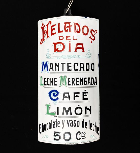 Insegna gelateria  - Asta Manifesti d'Epoca e Collectible - Associazione Nazionale - Case d'Asta italiane