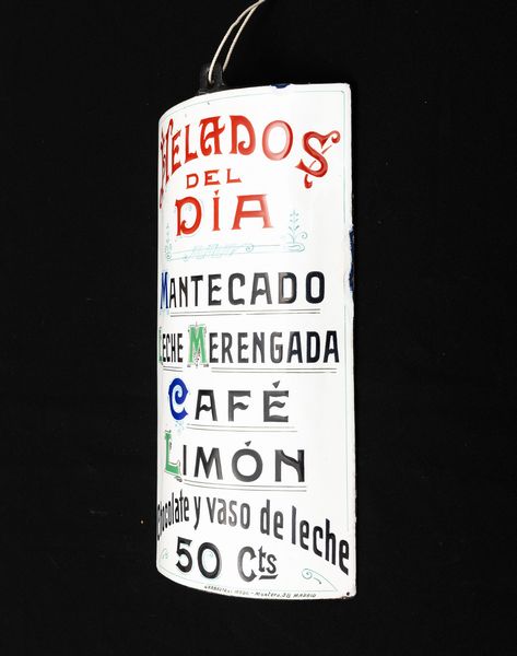 Insegna gelateria  - Asta Manifesti d'Epoca e Collectible - Associazione Nazionale - Case d'Asta italiane