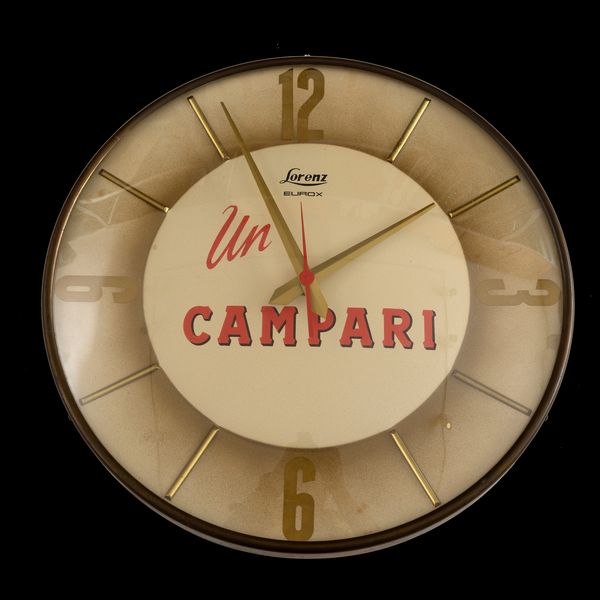 Orologio da parete Campari.  - Asta Manifesti d'Epoca e Collectible - Associazione Nazionale - Case d'Asta italiane