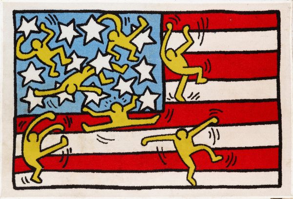 Keith Haring : American Music Festival  - Asta Manifesti d'Epoca e Collectible - Associazione Nazionale - Case d'Asta italiane