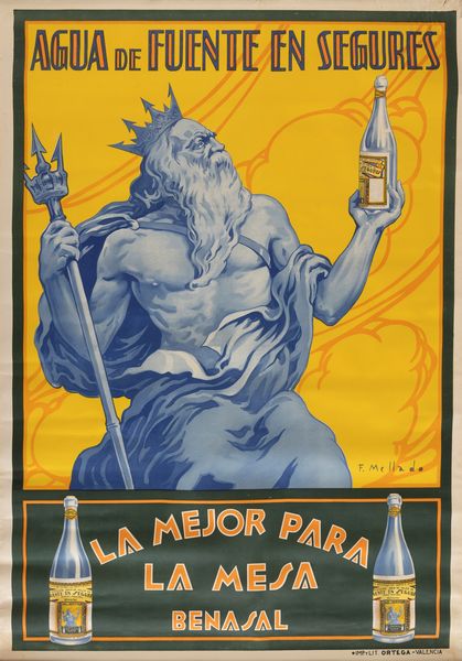 F.Mellado : Agua de Fuente Segures  - Asta Manifesti d'Epoca e Collectible - Associazione Nazionale - Case d'Asta italiane