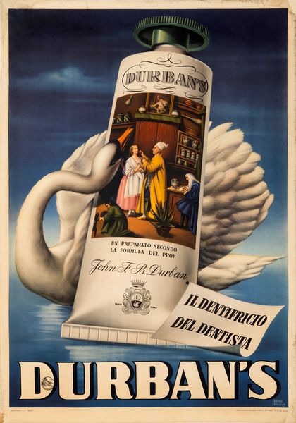 Bruno Bellesia : Dentifricio Durbans  - Asta Manifesti d'Epoca e Collectible - Associazione Nazionale - Case d'Asta italiane