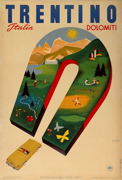 Mario Puppo : Trentino, Dolomiti /ENIT  - Asta Manifesti d'Epoca e Collectible - Associazione Nazionale - Case d'Asta italiane