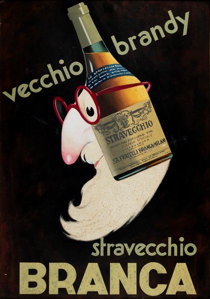 Studio Mauzan - Mordenti : Vecchio Brandy Stravecchio Branca  - Asta Manifesti d'Epoca e Collectible - Associazione Nazionale - Case d'Asta italiane