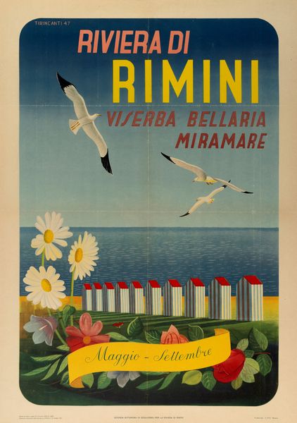 Giulio Tirincanti : Riviera di Rimini  - Asta Manifesti d'Epoca e Collectible - Associazione Nazionale - Case d'Asta italiane