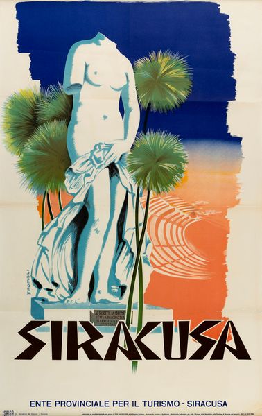 Filippo Romoli : Siracusa - Ente provinciale per il turismo  - Asta Manifesti d'Epoca e Collectible - Associazione Nazionale - Case d'Asta italiane