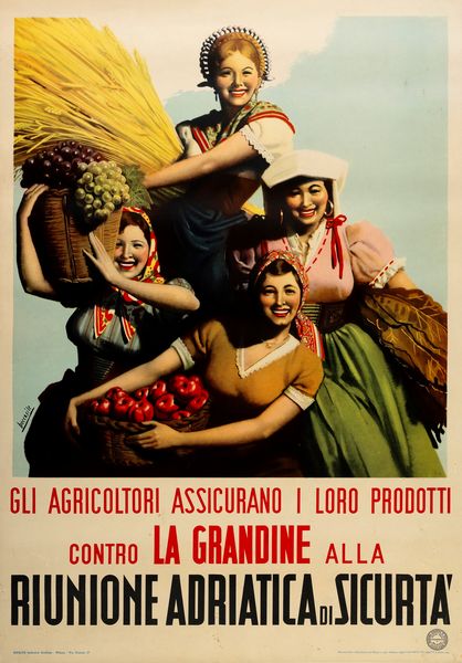 Gino Boccasile : Riunione Adriatica  - Asta Manifesti d'Epoca e Collectible - Associazione Nazionale - Case d'Asta italiane