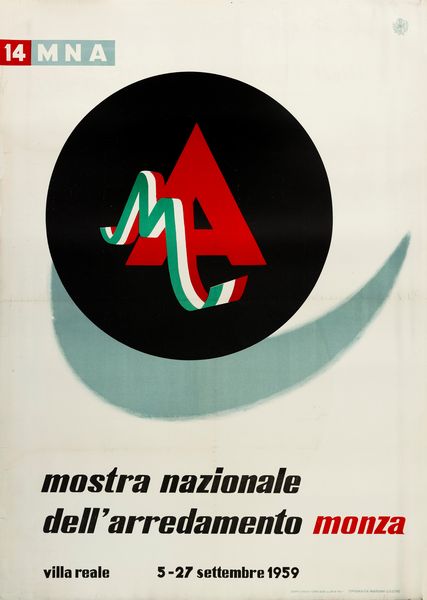 Anonimo : Mostra nazionale dell’arredamento - Monza  - Asta Manifesti d'Epoca e Collectible - Associazione Nazionale - Case d'Asta italiane