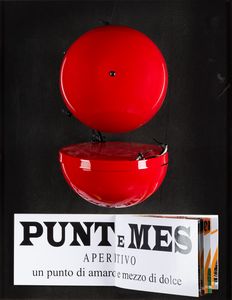 Armando Testa - Espositore pubblicitario Punt e Mes aperitivo