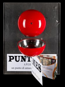 Armando Testa : Espositore pubblicitario Punt e Mes aperitivo  - Asta Manifesti d'Epoca e Collectible - Associazione Nazionale - Case d'Asta italiane