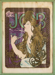 Alphonse Mucha : Job cigarette papers  - Asta Manifesti d'Epoca e Collectible - Associazione Nazionale - Case d'Asta italiane