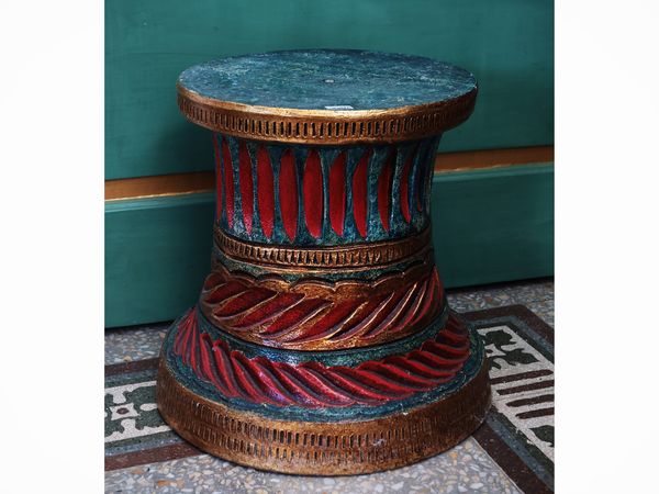 Colonna portavasi in ceramica smaltata  - Asta Dimore fiorentine - Associazione Nazionale - Case d'Asta italiane