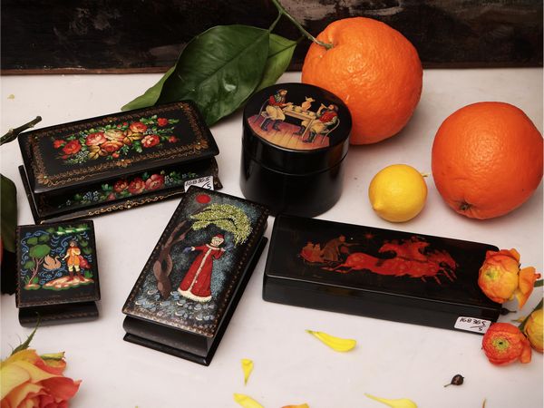 Raccolta di scatole in lacca  - Asta Dimore fiorentine - Associazione Nazionale - Case d'Asta italiane