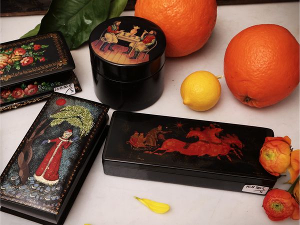 Raccolta di scatole in lacca  - Asta Dimore fiorentine - Associazione Nazionale - Case d'Asta italiane