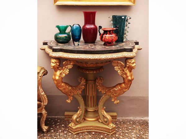 Console in legno intagliato  - Asta Dimore fiorentine - Associazione Nazionale - Case d'Asta italiane