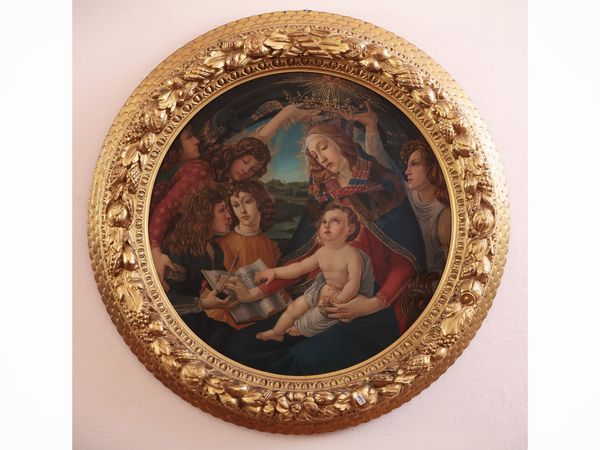 Vittorio Pozzi : Da Sandro Botticelli, Madonna del Magnificat  - Asta Dimore fiorentine - Associazione Nazionale - Case d'Asta italiane