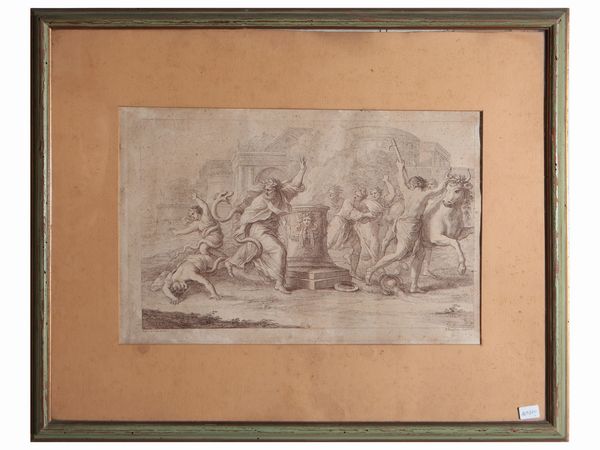 Francesco Bartolozzi : Lacoonte e i figli strangolati da due serpenti  - Asta Dimore fiorentine - Associazione Nazionale - Case d'Asta italiane