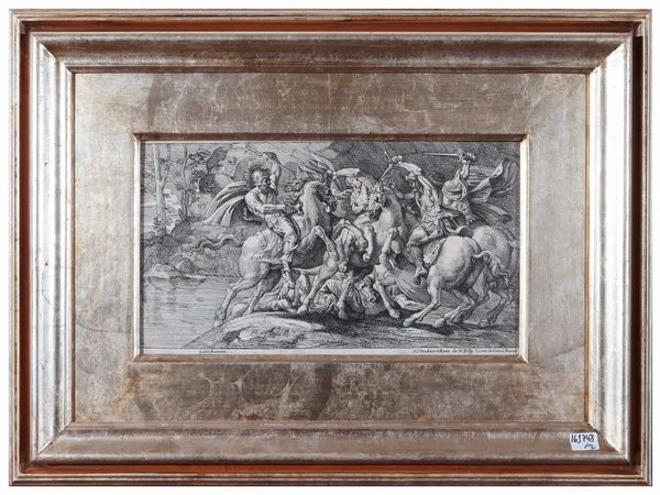 Nicolò Billy : Scene di battaglie dell'antica Roma - da Giulio Romano  - Asta Dimore fiorentine - Associazione Nazionale - Case d'Asta italiane