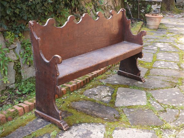 Panca rustica in legno tenero  - Asta Dimore fiorentine - Associazione Nazionale - Case d'Asta italiane