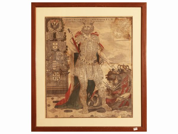 Georg Mätthaus Seutter : Statua regum Europaeorum P. C. N. nomina continenens  - Asta Dimore fiorentine - Associazione Nazionale - Case d'Asta italiane