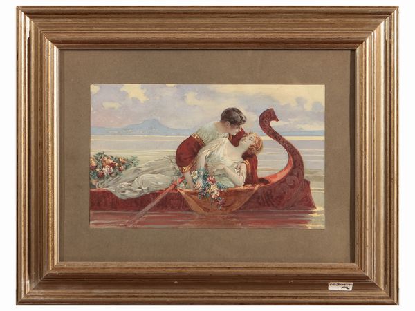 Coppia di scene romantiche  - Asta Dimore fiorentine - Associazione Nazionale - Case d'Asta italiane