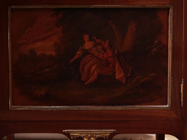 Vetrinetta per collezioni in noce  - Asta Dimore fiorentine - Associazione Nazionale - Case d'Asta italiane