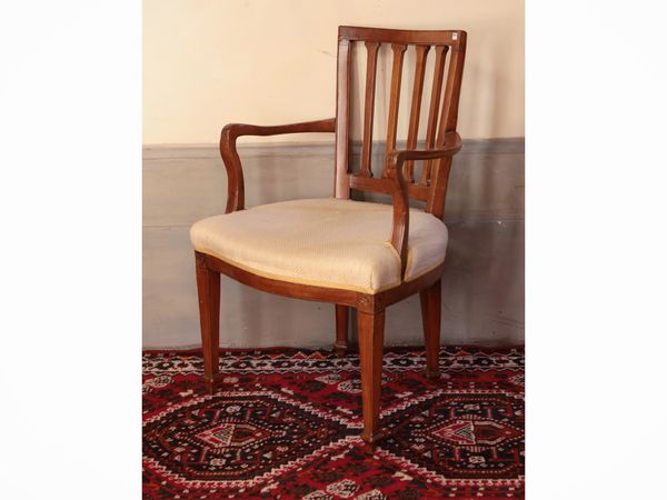 Poltroncina in ciliegio  - Asta Dimore fiorentine - Associazione Nazionale - Case d'Asta italiane