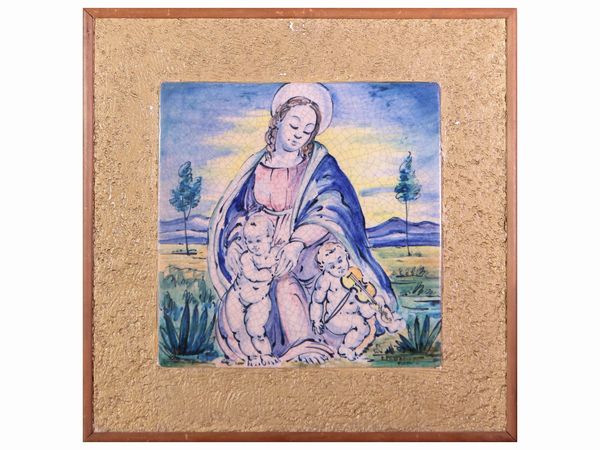 Eugenio Pattarino : Madonna col bambino  - Asta Dimore fiorentine - Associazione Nazionale - Case d'Asta italiane