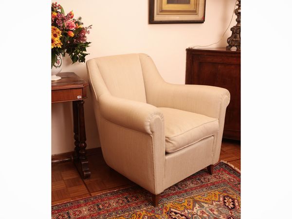 Poltrona a pozzetto imbottita  - Asta Dimore fiorentine - Associazione Nazionale - Case d'Asta italiane