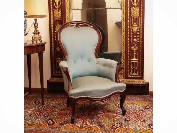 Poltrona in noce  - Asta Dimore fiorentine - Associazione Nazionale - Case d'Asta italiane