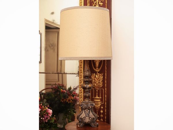 Torciera in legno intagliato e argentato  - Asta Dimore fiorentine - Associazione Nazionale - Case d'Asta italiane