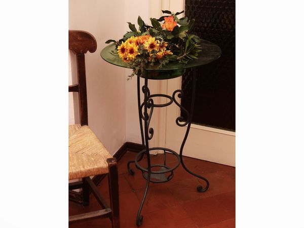 Fioriera in vetro soffiato verde  - Asta Dimore fiorentine - Associazione Nazionale - Case d'Asta italiane