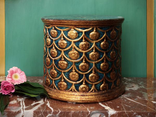 Colonna portavasi in ceramica smaltata  - Asta Dimore fiorentine - Associazione Nazionale - Case d'Asta italiane